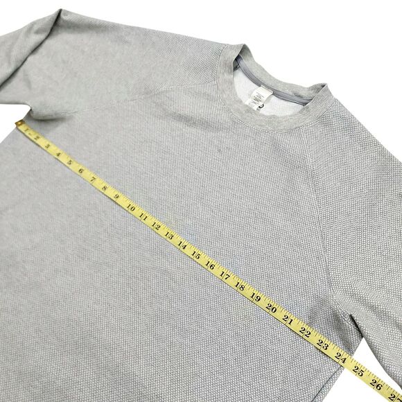 Alo Yoga Impel Sweatshirt Mens XL Gray Waffle-Textured Crew Neck Athletic - Picture 12 of 12